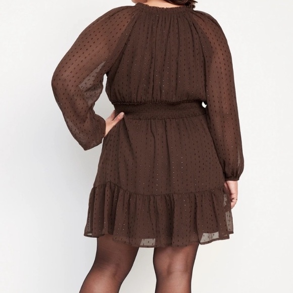 Defined Waist Shimmer Mini Dress - Picture 2 of 4